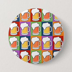 BEER Pop Art button