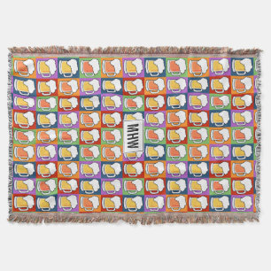 BEER Pop Art custom monogram throw blanket