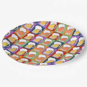 BEER Pop Art paper plates