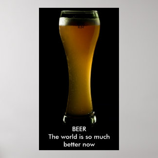 Beer poster with text