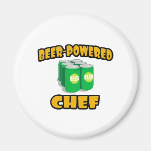 Beer-Powered Chef Magnet