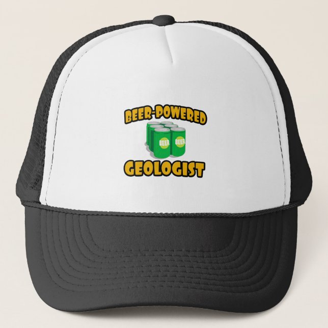Beer-Powered Geologist Trucker Hat (Front)