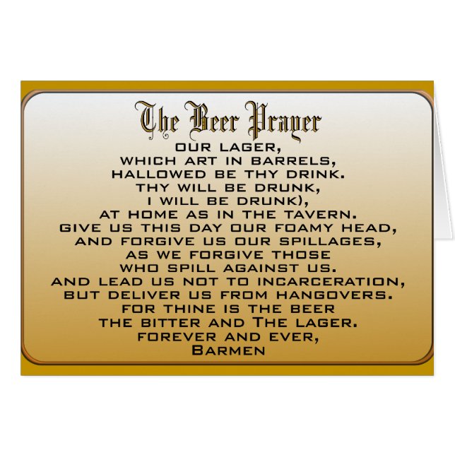 Beer Prayer (Front Horizontal)