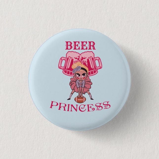 Beer Princess 3 Cm Round Badge (Front)