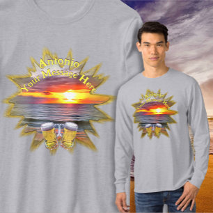 Beer & Puerto Sunset Beach 1739 T-Shirt