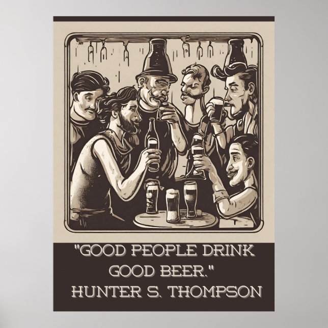  Beer Quote Poster (Front)