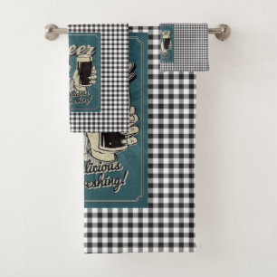 Beer Retro Bath Towel Set