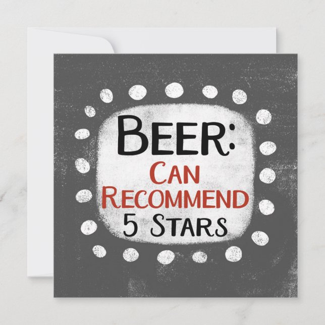Beer Review 5 Stars Greeting Card (Front)