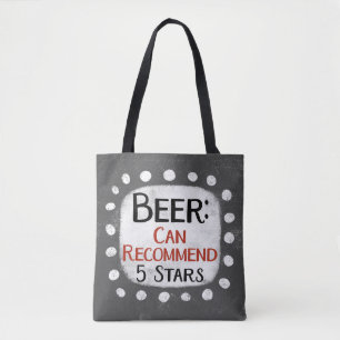 Beer Review 5 Stars Tote Bag