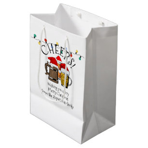 Beer Santa Claus Christmas Medium Gift Bag