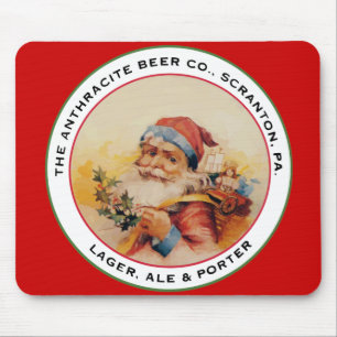 BEER SANTA MOUSE PAD