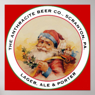 BEER SANTA POSTER