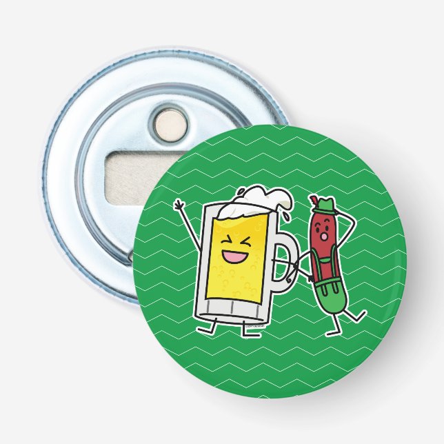 Beer sausage Octoberfest Oktoberfest lederhosen Bottle Opener (Front)