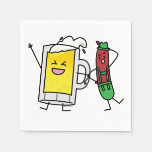 Beer sausage Octoberfest Oktoberfest lederhosen Napkin