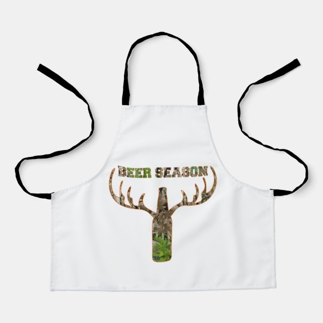 Beer Season Hunting Season Gift For Hunter Apron (Front)