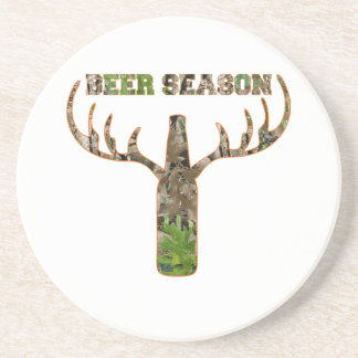 Beer Season Hunting Season Gift For Hunter Coaster