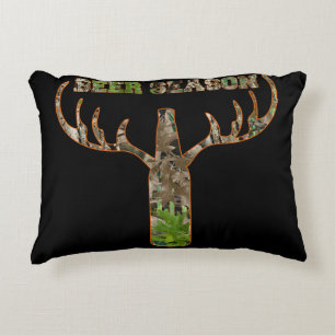 Beer Season Hunting Season Gift For Hunter Decorative Cushion