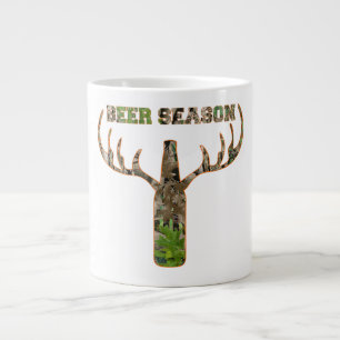 Beer Season Hunting Season Gift For Hunter Large Coffee Mug