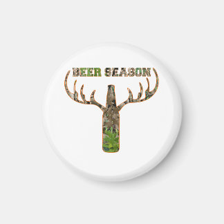 Beer Season Hunting Season Gift For Hunter Magnet