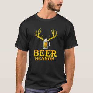 Beer Season Hunting With Beer And Deer Hunting Fun T-Shirt