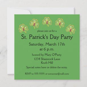 Beer & Shamrock Invitation