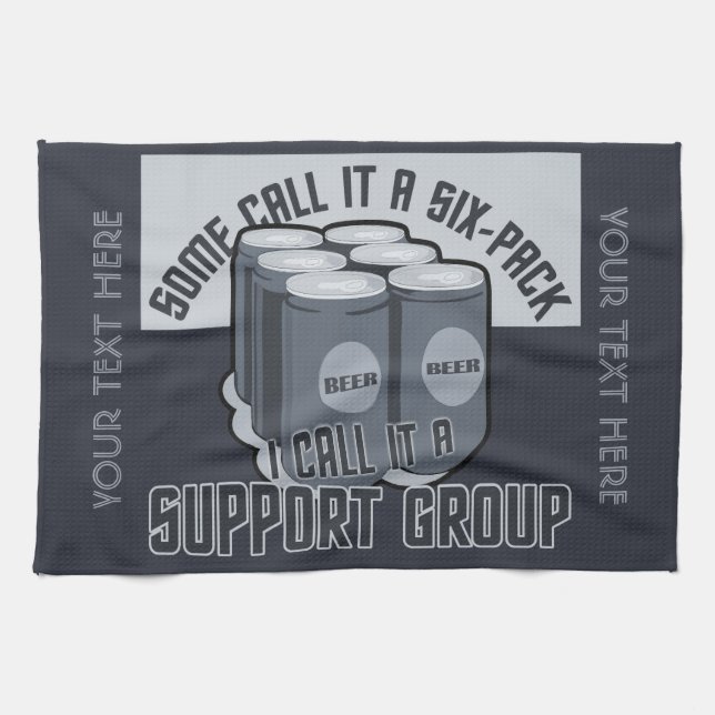 Beer Six Pack custom hand towel (Horizontal)