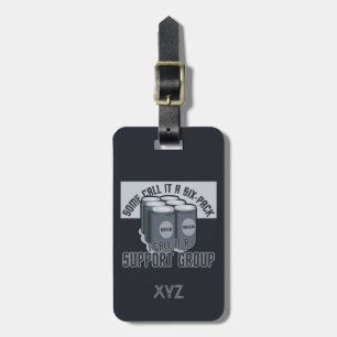 Beer Six Pack custom luggage tag
