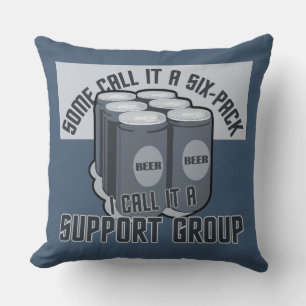Beer Six Pack custom throw pillow