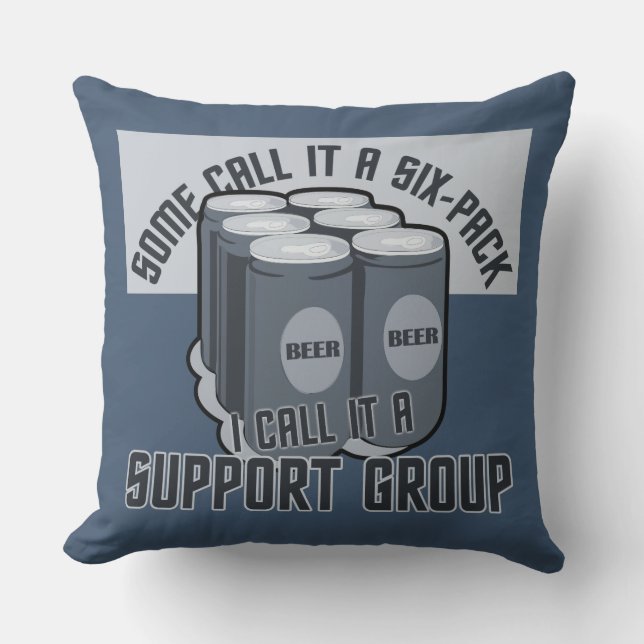 Beer Six Pack custom throw pillow (Front)