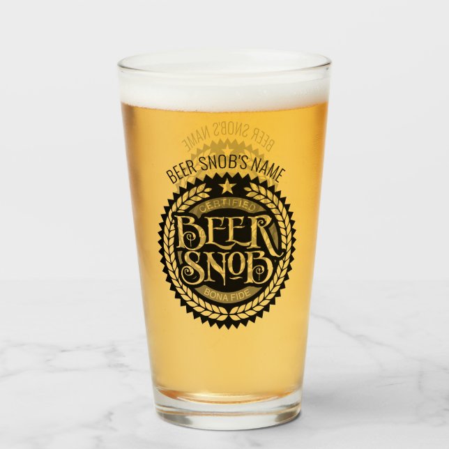 Beer Snob Glass (Front Filled)