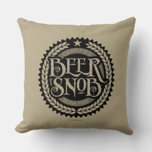 Beer Snob Throw Pillow