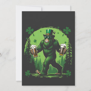 Beer St. Patrick's Day Big Food Sasquashe Funny  Holiday Card