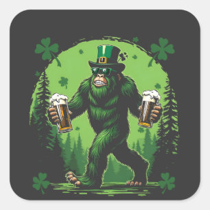 Beer St. Patrick's Day Big Food Sasquashe Funny Square Sticker