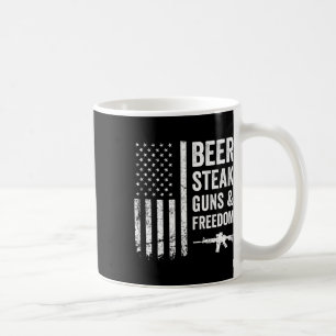 Beer Steak Guns And Freedom - Usa Bbq American Fla Coffee Mug