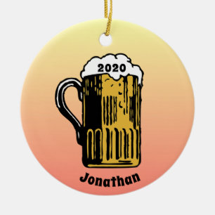 Beer Stein Design Ceramic Ornament