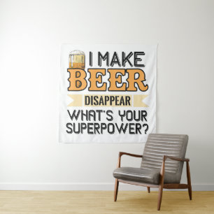 Beer Superpower custom name & colour Tapestry