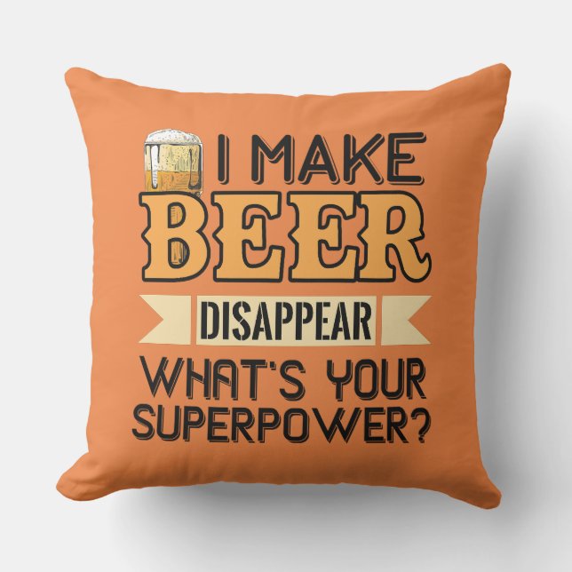 Beer Superpower custom name Cushion (Front)