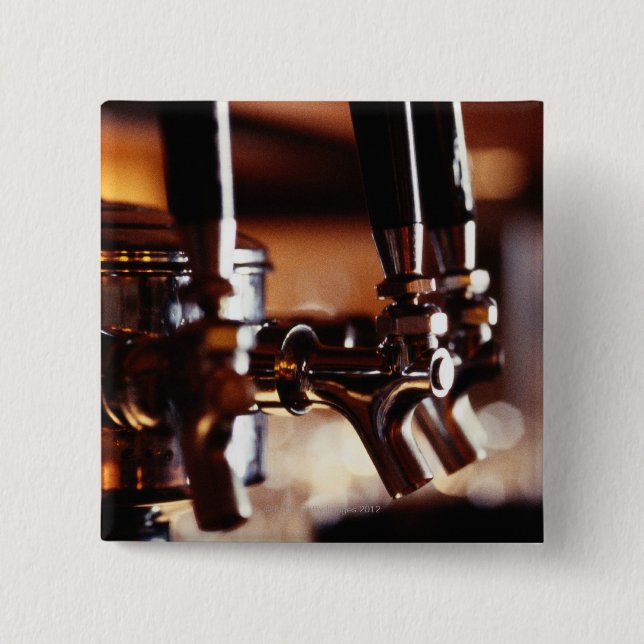 Beer Taps 15 Cm Square Badge (Front)