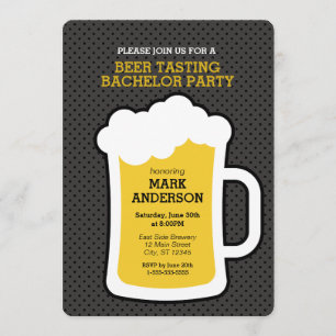 Beer Tasting Bachelor Party Invitation