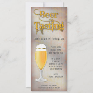 Beer Tasting Birthday Party Invitation