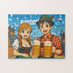 Beer tasting during Oktoberfest in Munich, Germany Jigsaw Puzzle