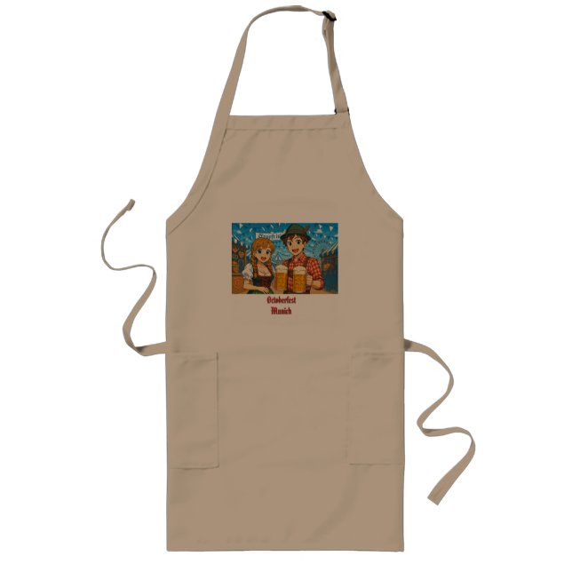 Beer tasting during Oktoberfest in Munich, Germany Long Apron (Front)
