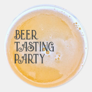 Beer Tasting Party Classic Round Sticker