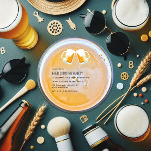 Beer Tasting Party personalised invitation