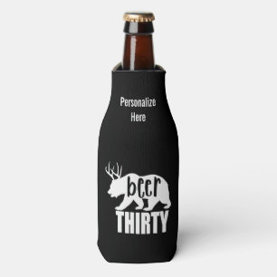 Beer Thirty Bottle Koozie Block Letter
