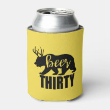 Beer Thirty Can Cooler/Koozie | Cursive