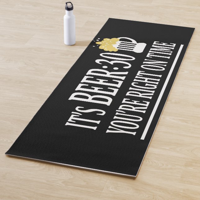 Beer Thirty Yoga Funny Drinking Exercise Mat (In Situ)