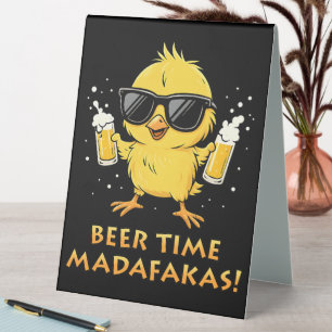 Beer Time Madafakas Funny Meme Duck Goose Retro