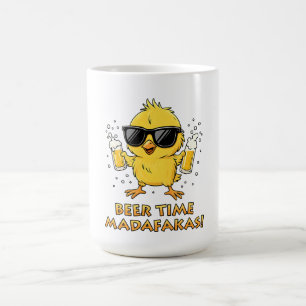 Beer Time Madafakas Funny Meme Duck Goose Retro Coffee Mug
