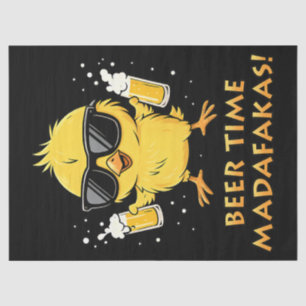 Beer Time Madafakas Funny Meme Duck Goose Retro Tissue Paper
